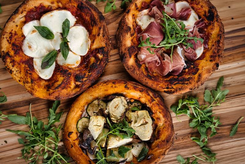 Trois pizzas artisanales